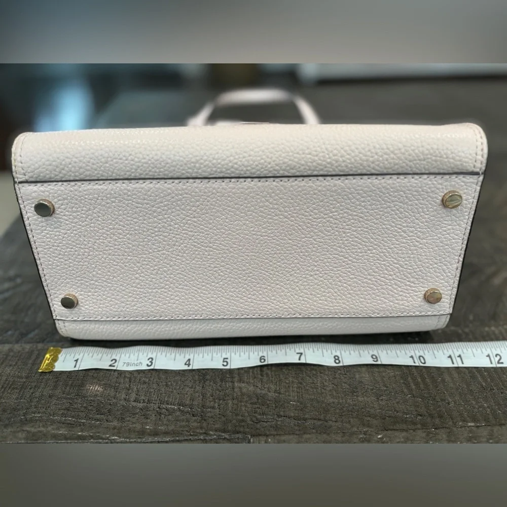 Kate Spade Rowe Medium Top Zip Satchel Peach Puff Blush Pink - Picture 12 of 13